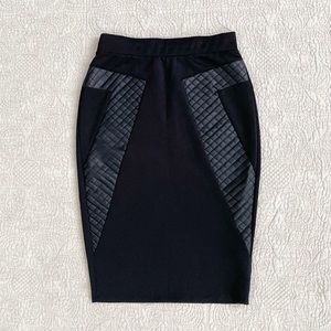 2B Bebe Black Pencil Skirt
